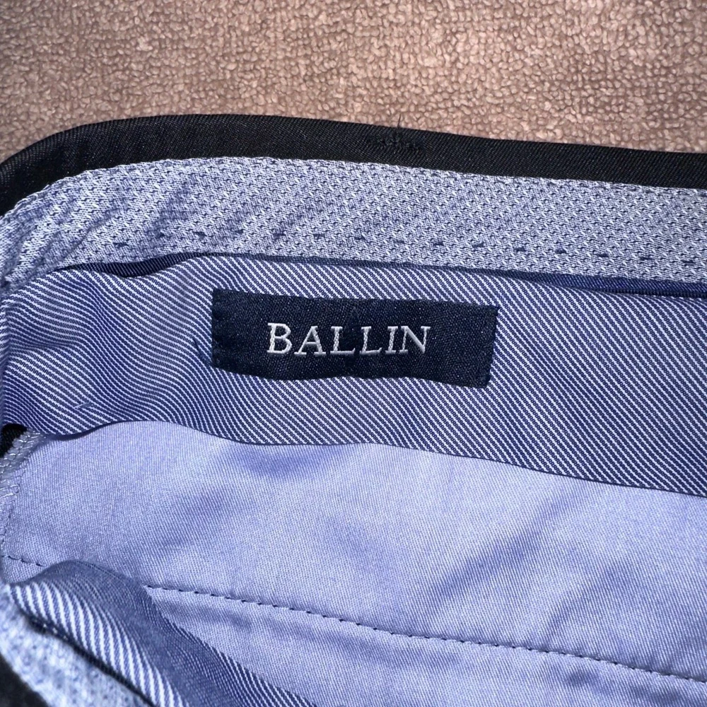 Ballin Comfort-EZE Mens Black Dress Pants Flat Front Trousers 42x28